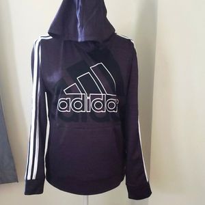Juniors Adidas Black Polyester Hoodie (14/16) L